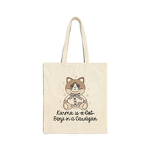 Load image into Gallery viewer, benji cardi – standard canvas tote bag