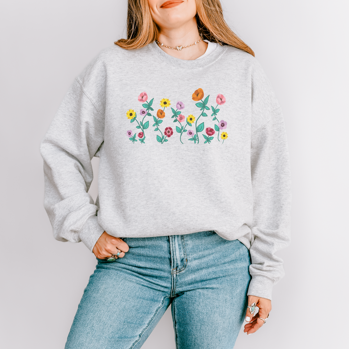 [GRAVER]★[Expend4bles X GRAVER]L GUN FLOWER SWEATSHIRT GRAVER(グレーバー) - メタルガンフラワースウェットシャツ