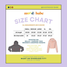 Load image into Gallery viewer, i swear i don't love the drama, it loves me - cropped peach hoodie