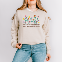 Load image into Gallery viewer, hold on to the memories  – unisex gildan crewneck