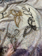 Load image into Gallery viewer, clara bow claw clip – gold, silver + dark grey