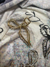 Load image into Gallery viewer, clara bow claw clip – gold, silver + dark grey