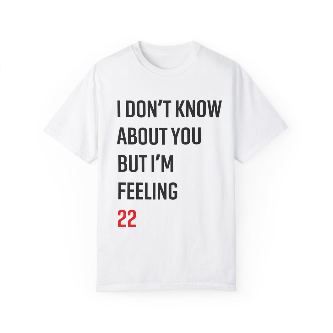 22 - feeling 22 – unisex comfort colors tee