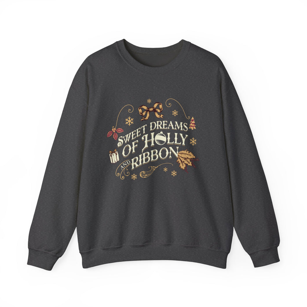 holly and ribbon – unisex gildan crewneck