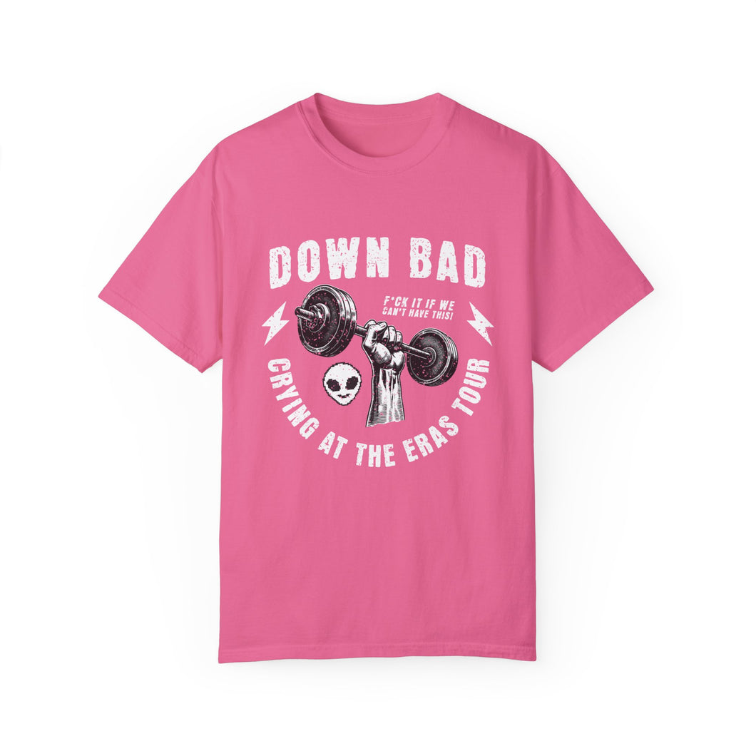 down bad crying at the tour – unisex comfort colors tee