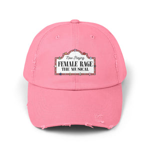 female rage – unisex distressed dad hat