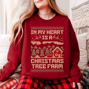 christmas tree farm – unisex gildan crewneck