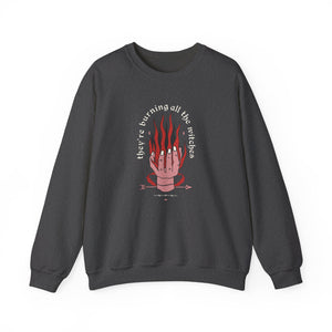 burning all the witches – unisex gildan crewneck