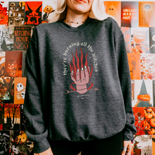 Load image into Gallery viewer, burning all the witches – unisex gildan crewneck
