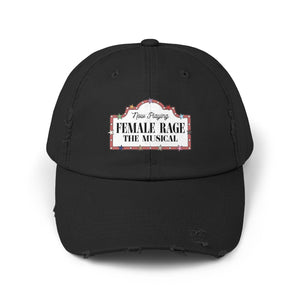 female rage – unisex distressed dad hat