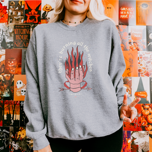 burning all the witches – unisex gildan crewneck