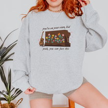 Load image into Gallery viewer, you can face this surprise song flowers  – unisex gildan crewneck
