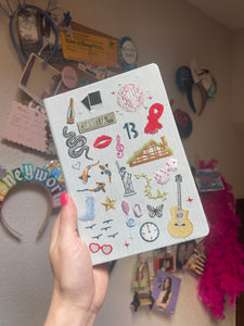 embroidered fangirl hardcover journal