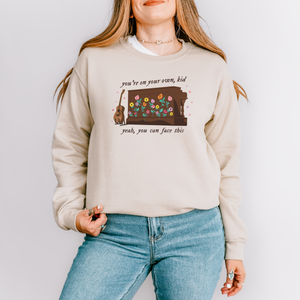 you can face this surprise song flowers  – unisex gildan crewneck