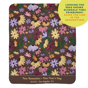 custom surprise song flowers fleece sherpa blanket (Liverpool - Vancouver)