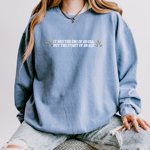 start of an age crewneck – unisex lightweight comfort colors crewneck sweatshirt