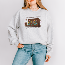 Load image into Gallery viewer, you can face this surprise song flowers  – unisex gildan crewneck
