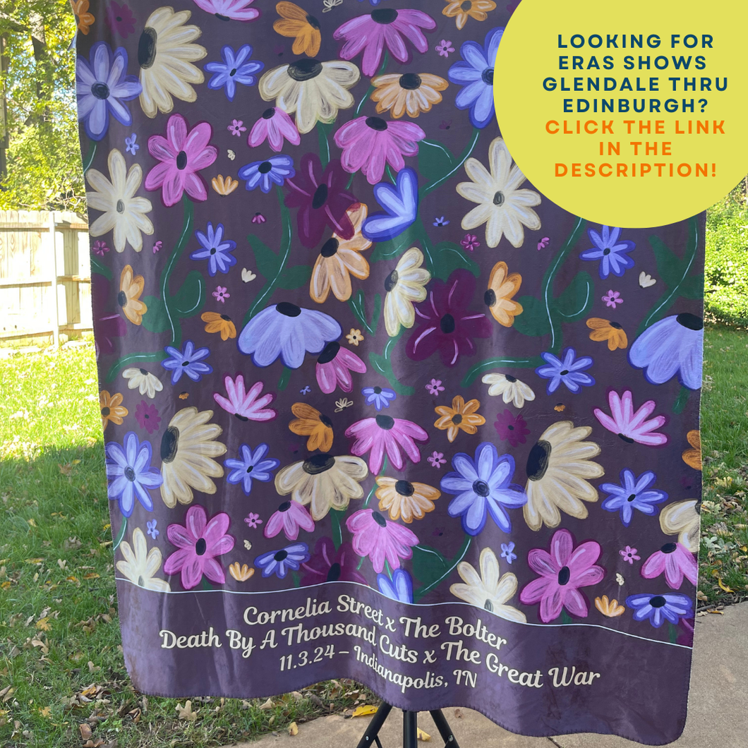 custom surprise song flowers fleece sherpa blanket (Liverpool - Vancouver)