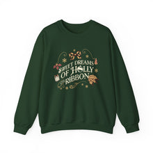 Load image into Gallery viewer, holly and ribbon – unisex gildan crewneck
