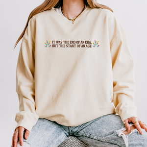 start of an age crewneck – unisex lightweight comfort colors crewneck sweatshirt