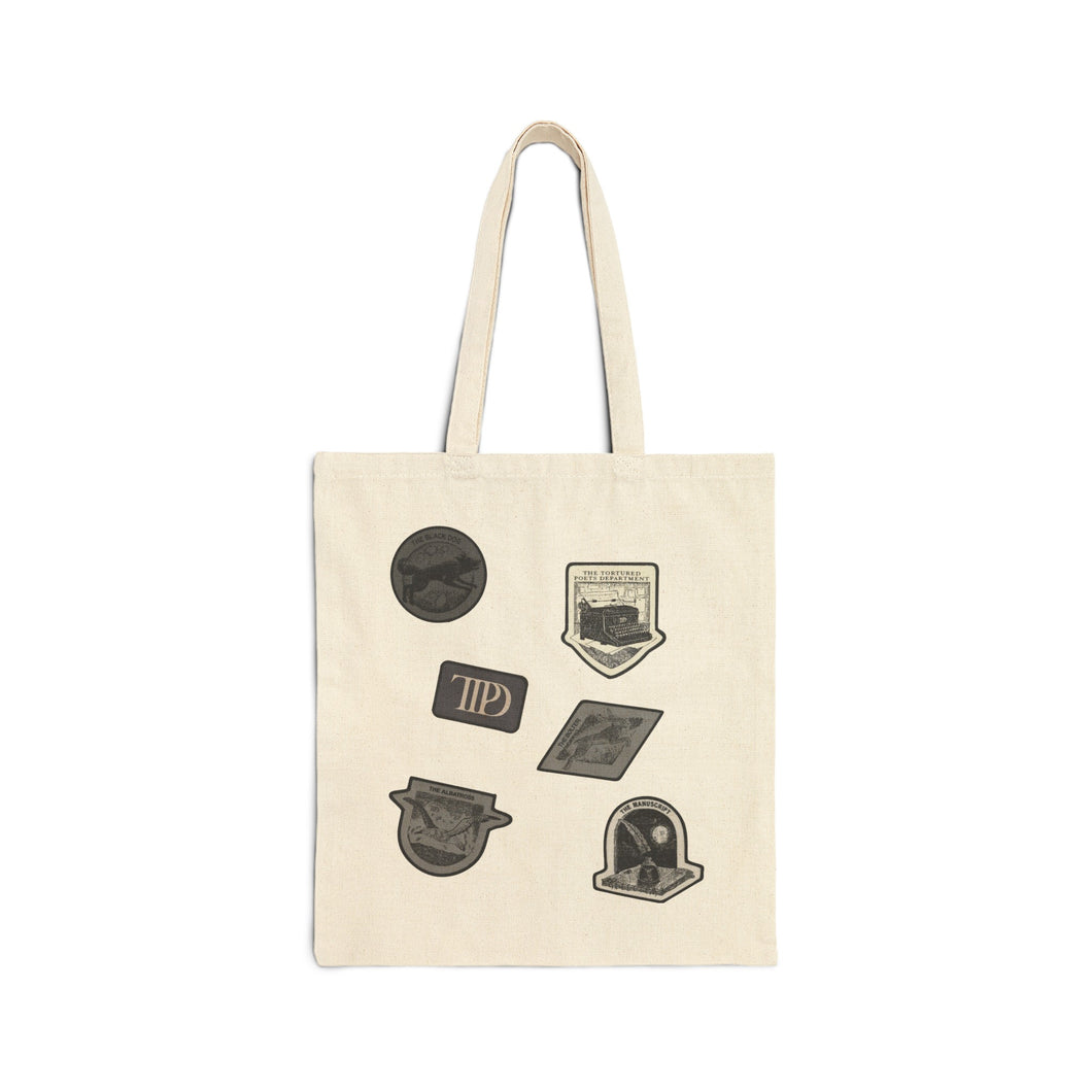 dept. patch tote – standard canvas tote bag