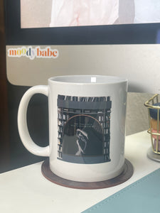 department library – white glossy mug