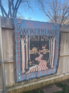 wonderland woven blanket