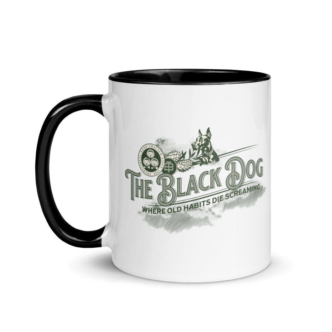 die screaming – white glossy mug with black inside