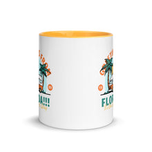 Load image into Gallery viewer, greetings from fl – white glossy mug with yellow inside
